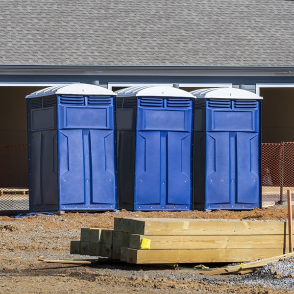 what is the expected delivery and pickup timeframe for the portable toilets in Fern Prairie Washington